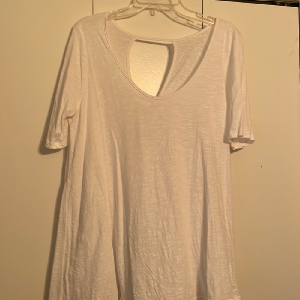 White Open Back Tshirt